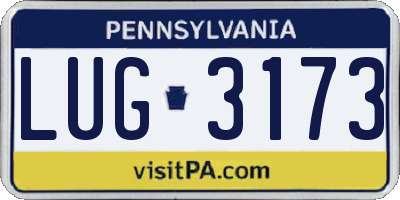PA license plate LUG3173
