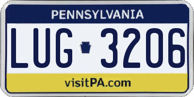 PA license plate LUG3206