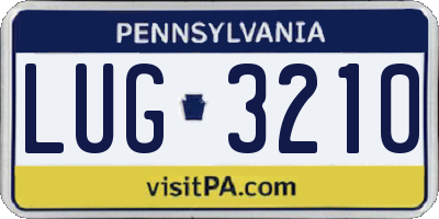 PA license plate LUG3210