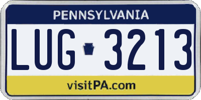 PA license plate LUG3213