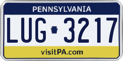 PA license plate LUG3217