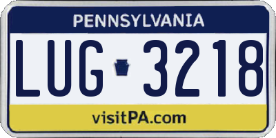 PA license plate LUG3218