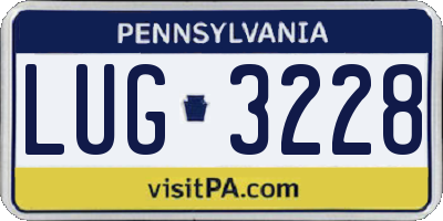 PA license plate LUG3228