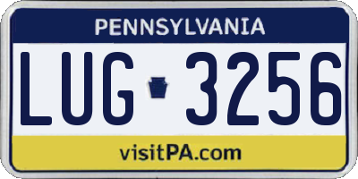 PA license plate LUG3256