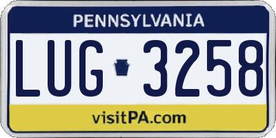 PA license plate LUG3258