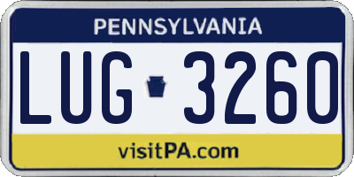 PA license plate LUG3260