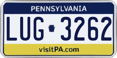 PA license plate LUG3262