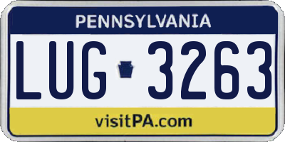 PA license plate LUG3263