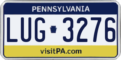 PA license plate LUG3276