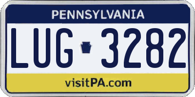 PA license plate LUG3282