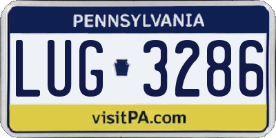 PA license plate LUG3286