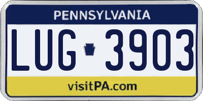 PA license plate LUG3903