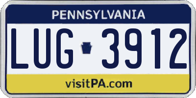 PA license plate LUG3912