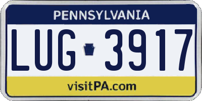 PA license plate LUG3917