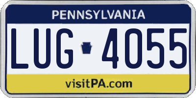 PA license plate LUG4055