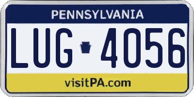 PA license plate LUG4056