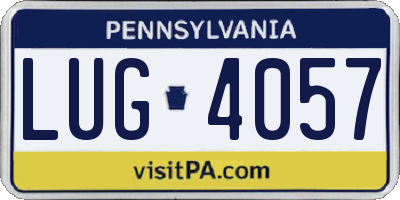 PA license plate LUG4057