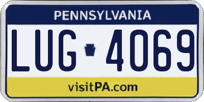PA license plate LUG4069