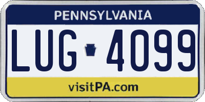 PA license plate LUG4099