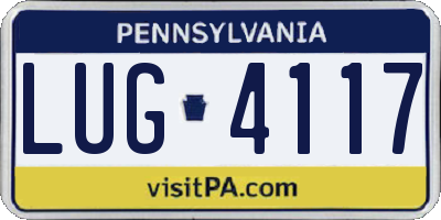 PA license plate LUG4117