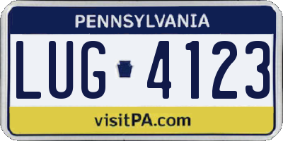 PA license plate LUG4123