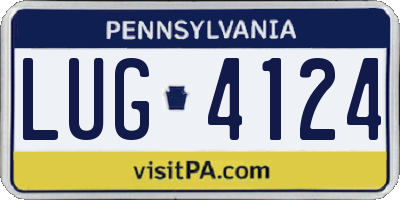 PA license plate LUG4124