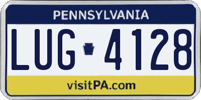 PA license plate LUG4128