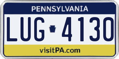 PA license plate LUG4130