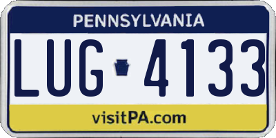 PA license plate LUG4133