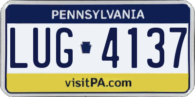 PA license plate LUG4137