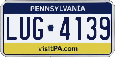 PA license plate LUG4139