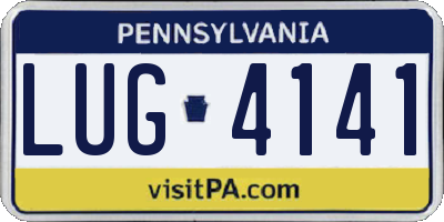 PA license plate LUG4141