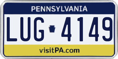 PA license plate LUG4149