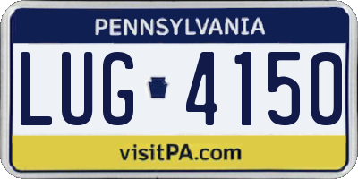 PA license plate LUG4150