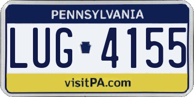 PA license plate LUG4155