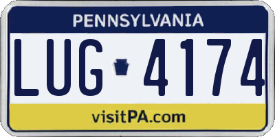 PA license plate LUG4174