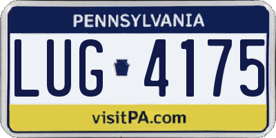PA license plate LUG4175