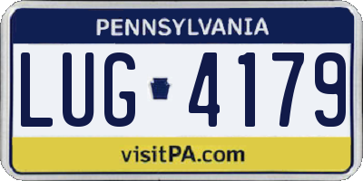 PA license plate LUG4179