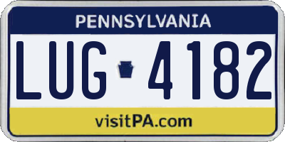 PA license plate LUG4182