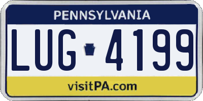 PA license plate LUG4199