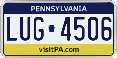 PA license plate LUG4506