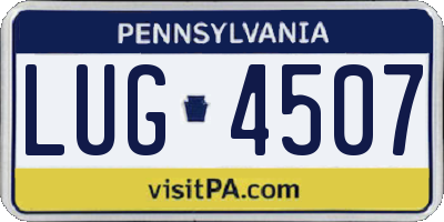 PA license plate LUG4507