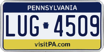 PA license plate LUG4509