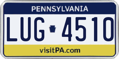 PA license plate LUG4510