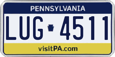 PA license plate LUG4511