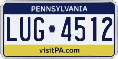 PA license plate LUG4512