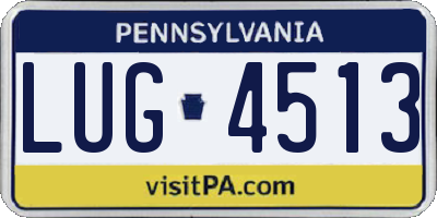 PA license plate LUG4513
