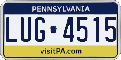 PA license plate LUG4515