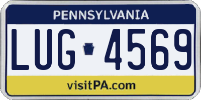 PA license plate LUG4569