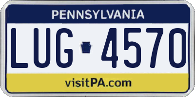 PA license plate LUG4570
